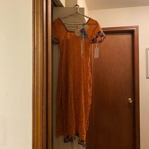 Vintage Cottagecore Sweet Clementine Dress (S/M)